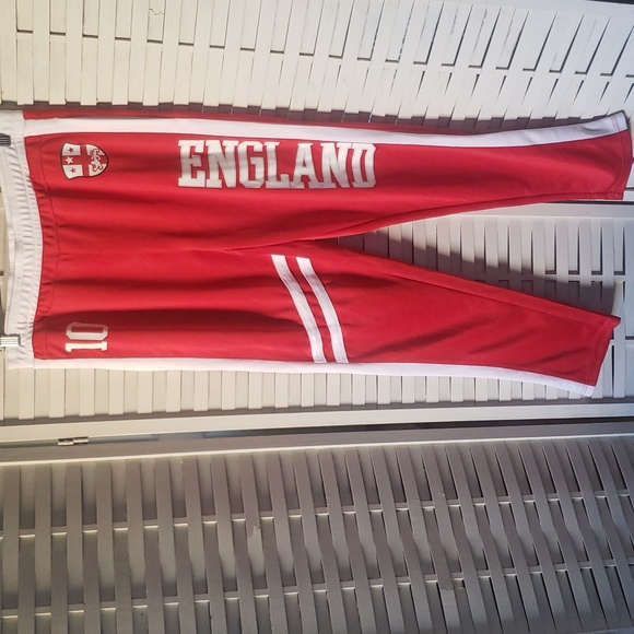 England Football Team red and white vintage training jogger sweatpants set XL - Picture 4 of 7